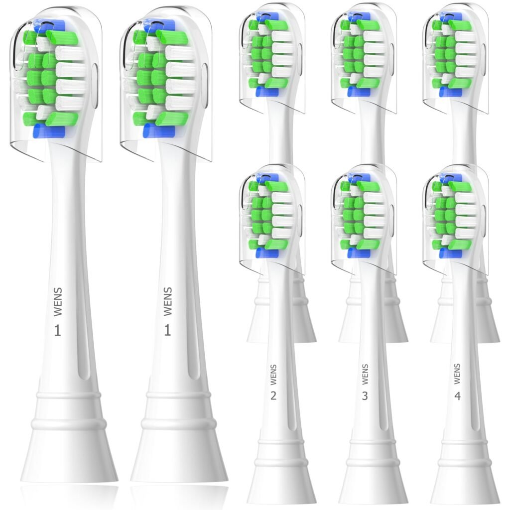 Repuestos WENS para Cepillos de Dientes Philips Sonicare: Eficiencia y Calidad en Ocho Piezas Blancas