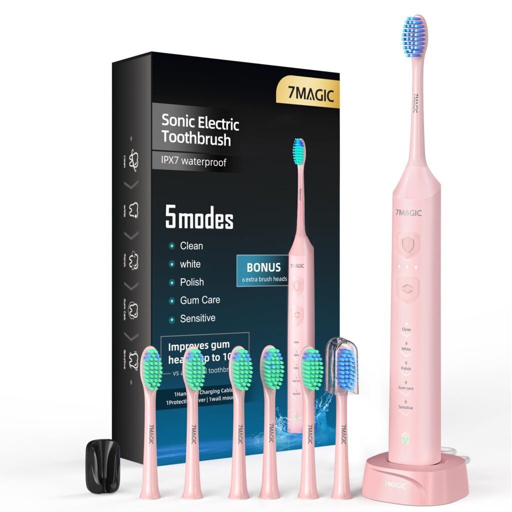 Cepillo De Dientes Eléctrico Sónico Para Adultos Con Limpieza Profunda Y Carga Prolongada
